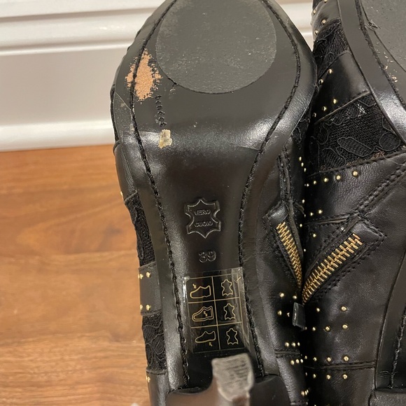 Alice + Olivia Calissa Studded Heel Lace Ankle Booties Pointed Toe Women’s sz 8 - Picture 14 of 14